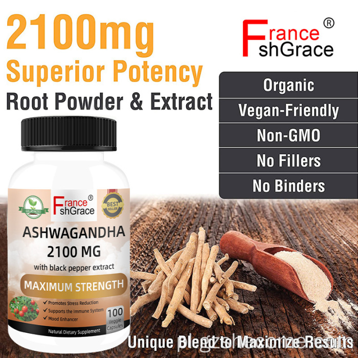 Ashwagandha Root Stress Organiczne kapsułki Ashwagandha